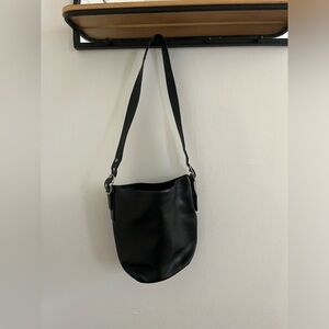 Black leather coach bucket bag vintage y2k